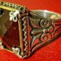 925 fine silver handmade men's Turkish kelebek style red ruby ring from Turkey