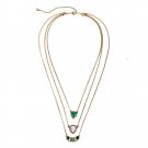 Multi Layer Indian Hot Sale Fashion Jewelry Summer Tide All Mix Emerald Necklace