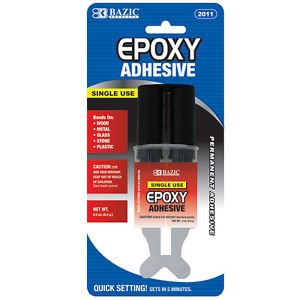 Epoxy, Permanent Adhesive Super Glue 0.2 oz Single Use, Bazic&Acirc;&reg; Brand New