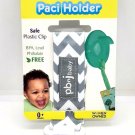pbnj Paci Holder Grey Stripped Theme Babies Pacifier Holder