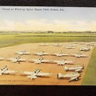 VINTAGE  POSTCARD PLANE ON WARM UP APRON NAPIER FIELD ALABAMA