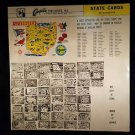 VINTAGE SALESMAN SAMPLE SHEET POSTCARDS...STATE CARDS