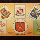 VINTAGE  POSTCARD REGIMENTAL INSIGNIAS OF 81ST DIVISION CAMP RUCKER ALABAMA