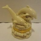 Lenox Treasures "Playful Pair Dolphin Box" Trinket Treasure Box w Charm Gold