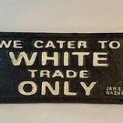CAST IRON REST ROOMS WHITE COLORED SEGREGATION SIGN BLACK AMERICANA L&N TRAIN
