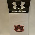 UNDER ARMOUR AUBURN University Tigers Wristband Sweatbands 6" white