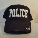 POLICE CAP BLACK ADJUSTABLE COTTON TWILL ROTHCO 9383 one size fits all