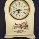 Howard Miller #645-211 White Porcelain Mantle Clock