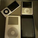 APPLE IPODS lot of 4 FOR PARTS/REPAIR A1236, A1320, A1288 ipod touch and mp103