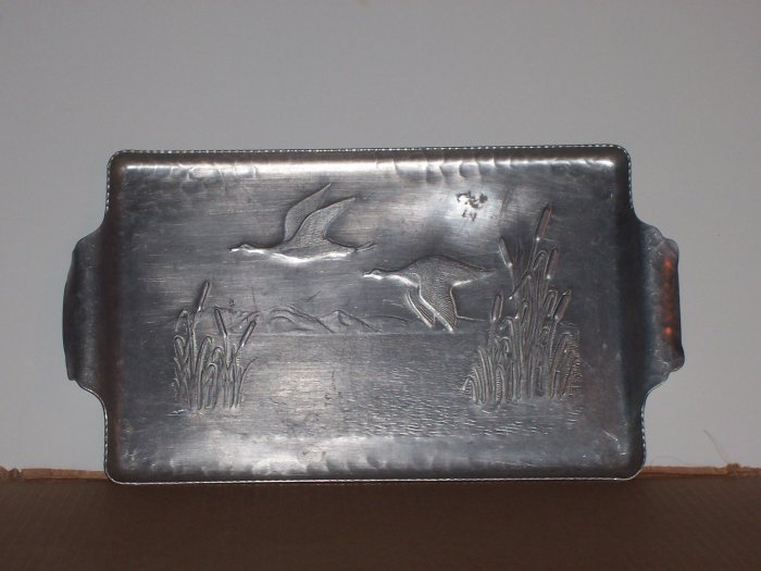 Hammered Metal Serving Tray