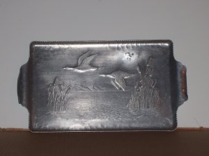 Hammered Metal Serving Tray