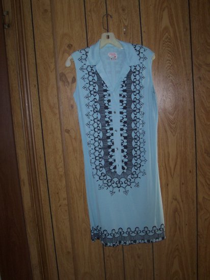Blue with black designs - Serbin of Florida