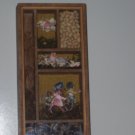 Old Shadow Box with Dried Plants, Beans, Sunflower Seeds and Cutouts