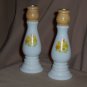 Two Avon Candle Holder Cologne Bottles