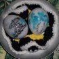 Two Etched Marble Eggs