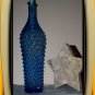 Old Blue Glass Bottle with a Diamond Cut