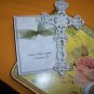 Boiled Egg Holders, Cross, Card on Decorative Tray