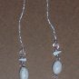 Fashion Jewelry white/tan/clear Necklace and Earrings