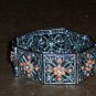 Old Antique Silver Bracelet with Coral Colored Beads