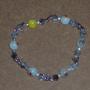 Handmade Millefiori Glass Bead Bracelet