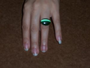Handmade Oval Green with Envy Ring