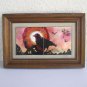 Vintage marvelous wall decor large Enamel on copper painting