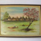 L.Mininberg, marvelous oil on board painting 1983
