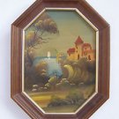 Marvelous vintage miniature oil on board painting