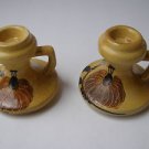 Israel Jewish Judaica Hand Crafted art pottery Shabbat Candle Holders