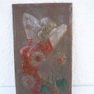 Vintage Marvelous Russian Hand Made Tin Hammered Wall Hanging Relief Painting