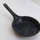 Vintage Heavy Dark Blue Enamel Frying Pan with White Spots - GREAT PRICE