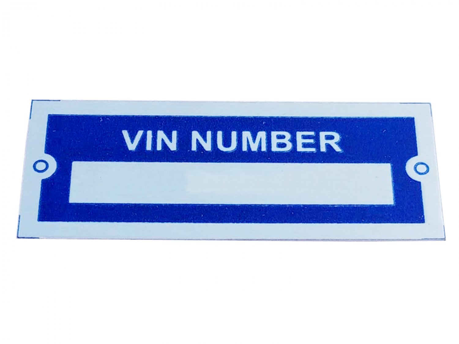 New Aluminium Number Blank VIN NUMBER Blue Plate Data/Tag Small