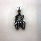 Gemini 12.8x24.5mm solid silver 925 charm pendant