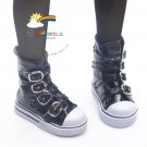 Buckles Ankle Leather Sneakers Boots Shoes Patent Black for SD Dollfie dolls