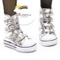 Buckles Ankle Leather Sneakers Boots Shoes Silver for SD Dollfie dolls