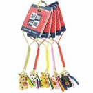 Rakutokan Japan Ceramic Lucky Cat Maneki Neko Feng Shui Good Luck Charm Set of 5