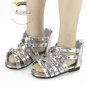 MSD Dollfie Stud Gladiator Sandals Shoes Patent Silver