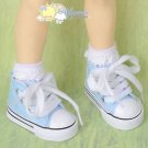 Doll Shoes Ankle Cons Sneakers Boots LIght Blue for MSD BJD Kaye Wiggs 16" Sasha
