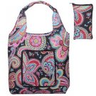 Releaserain Parisian Paisley Packable Folding Travel Shopping Hobo Tote Bag