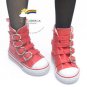 Buckles Ankle Leather Sneakers Boots Shoes Red for SD Dollfie dolls