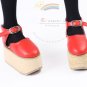 Rocking Horse Nana Mary Jane Leather Platform Shoes Red for SD Dollfie dolls