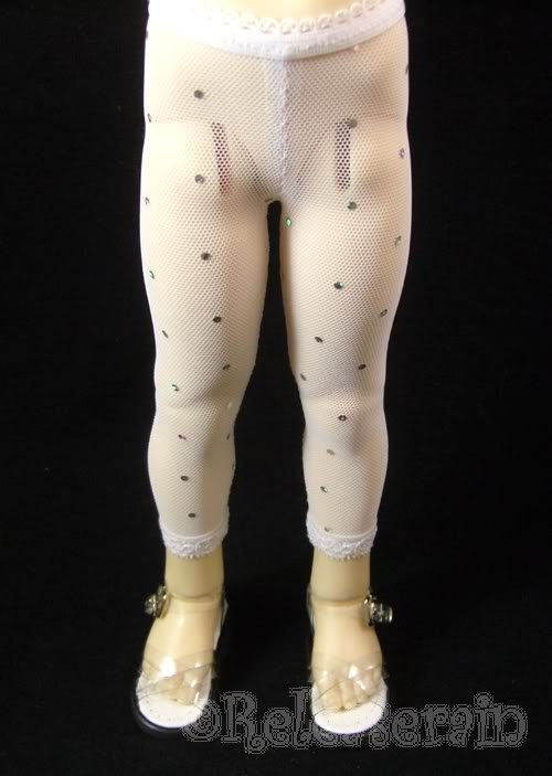 Dollfie MSD Unoa Sequins White Lace Legging Tights