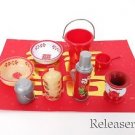 1:12 Dollhouse Miniatures Lot 8 Vintage Chinese Wedding Household Picnic Items