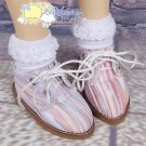Pointed Toe Lace-Up Stitch Shoes Multi Stripes for Volks MSD BJD Dollfie Dolls