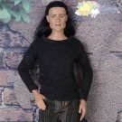Releaserain 17" Fashion Male Doll Clothes Round Neck Black Grey Knit Tee Shirt