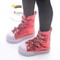 Buckles Ankle Leather Sneakers Boots Shoes Metallic Red for SD Dollfie dolls