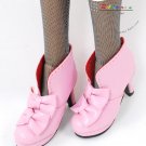 Releaserain Doll Shoes Bows Ankle Boots Pink FIT 16" Fashion Dolls