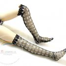 Dollfie SD Black/Wh Rhombus Embroidered Nylon Stockings