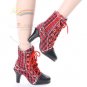 Releaserain Doll Shoes Ankle Sneakers Boots Red/Black Ch FIT 22" American Model
