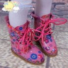 Doll Shoes Martin Stitch Boots Flowers Pink for Yo-SD BJD Dollfie 12" Kish Dolls